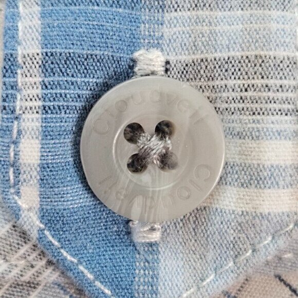 Cloudveil Shirt Multicolor Plaid Short Sleeve Button-Down Mens XL Mountain Works - Picture 9 of 11
